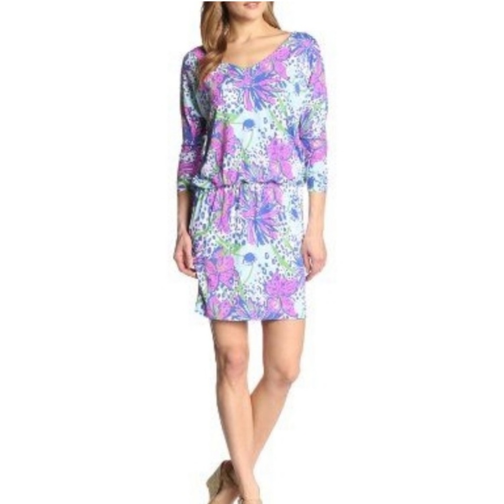 Lilly Pulitzer Cara Dress Dolman In the Garden Resort White Floral Multi S - Picture 12 of 12